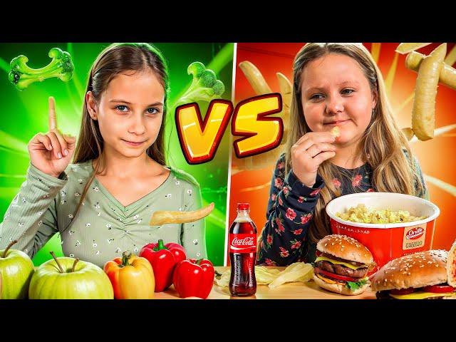 Challenge Healthy Food VS Junk Food!