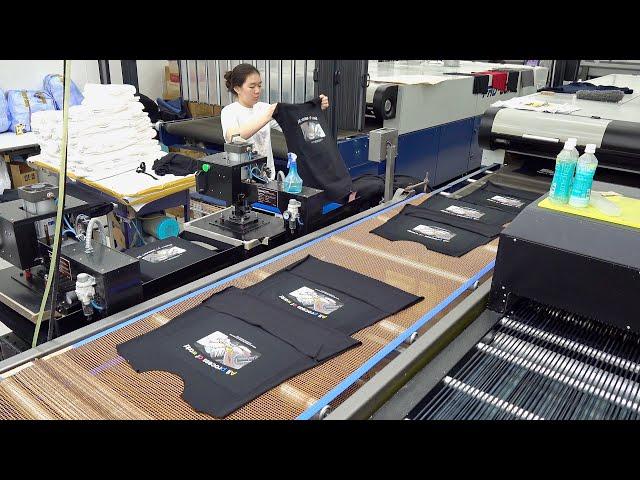 Amazing Graphic T-Shirt Mass Production Process. One-stop Clothing Manufacturing Factory