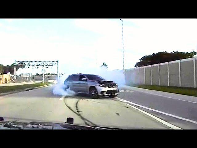 Perp in Cherokee 'Need for Speed' Stunt on Florida Turnpike Goes Wrong