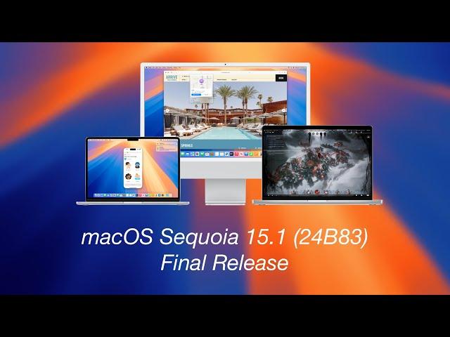 macOS Sequoia 15.1 Release with Apple Intelligence & More