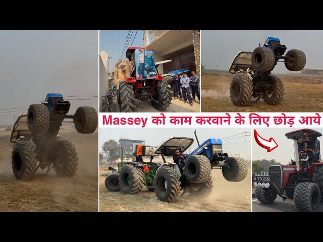 आज तो  first time New Holland 3630 किया Stunt || Tochan king Vs New Holland 3630 tractor tochan