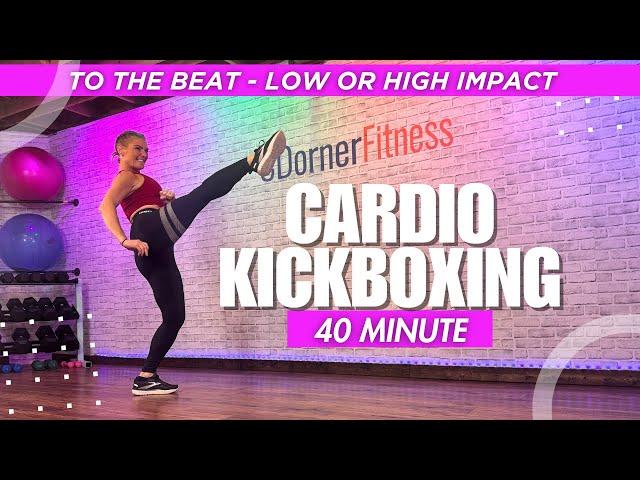 40-Minute CARDIO KICKBOXING Workout: No Equipment Needed! | High & Low Impact OPTIONS