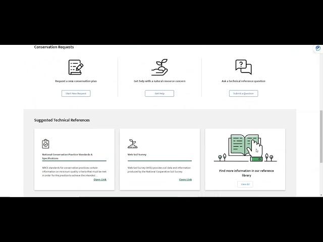 Farmers gov Conservation Features: Conservation Landing Page Overview