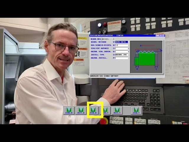 Fanuc - Manuel Guide | CNC Drehen Tutorial [Drehen Einstich & Gewinde] auf der CMZ #S1_F 6