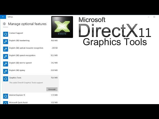 How To Install DirectX Graphics Tools In Windows 10 Tutorial