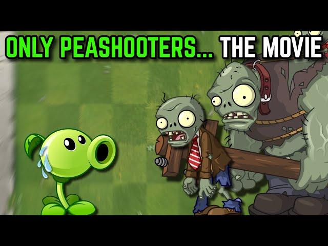 I Attempted Plants vs. Zombies 2 with ONLY PEASHOOTERS... (The Movie)