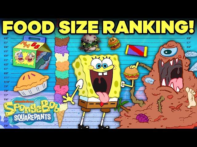 MONSTER Foods on SpongeBob Ranked by Size! 