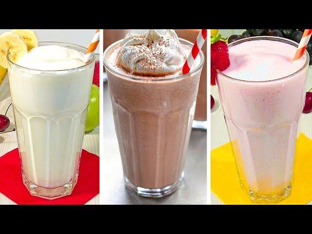 Classic Milkshakes – Vanilla, Strawberry, Chocolate.