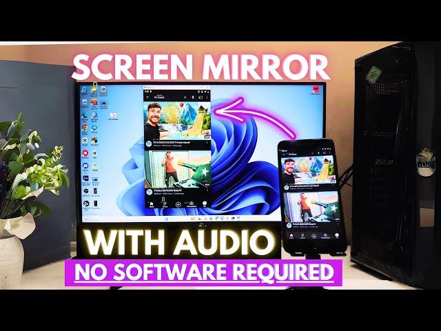 How to Screen Mirror Android Device to PC/Laptop using USB Cable | Easily Screen Cast with Audio