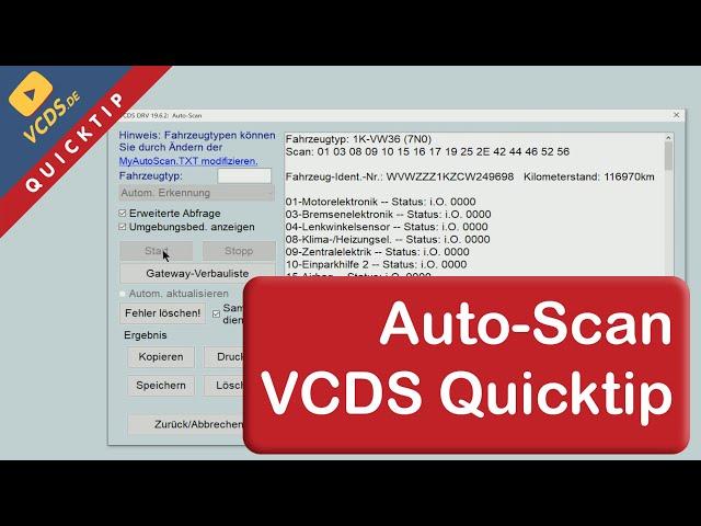 VCDS Quicktip: Autoscan