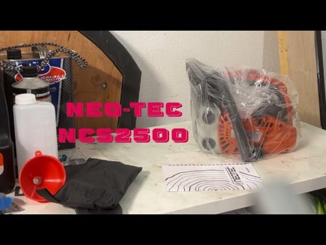 Neo-tec ncs 2500 unboxing first cuts and start! (zenoah clone)