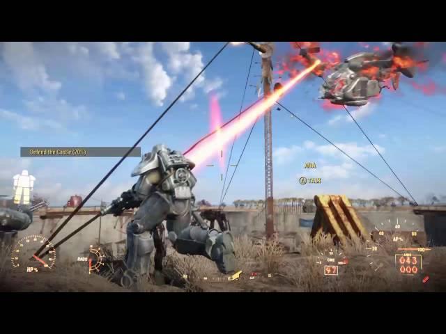 Fallout 4: Defend the Castle (XboxOne)  Minutemen vs Brotherhood of Steel (No Mods)