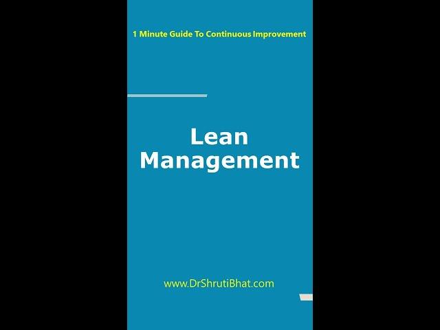 Lean Management | What is Lean Management? | How to implement Lean Management?
