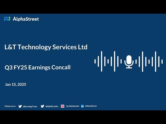 L&T Technology Services Ltd Q3 FY2024-25 Earnings Conference Call