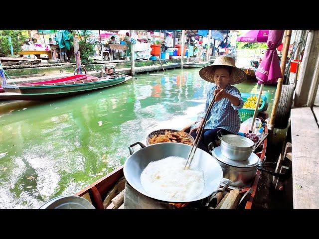 Bangkok Floating Market | Exploring Thai Street Food at Khlong Lat Mayom ตลาดน้ำคลองลัดมะยม