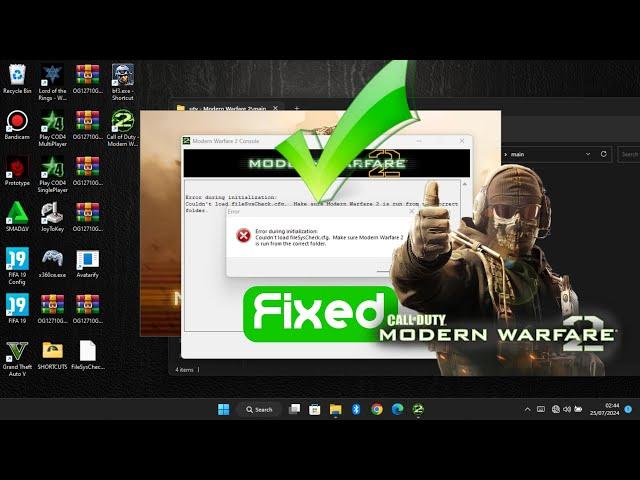 How to fix 'couldn't load FILESYSCHECK.CFG' error in CALL OF DUTY MODERN WARFARE 2 on PC 