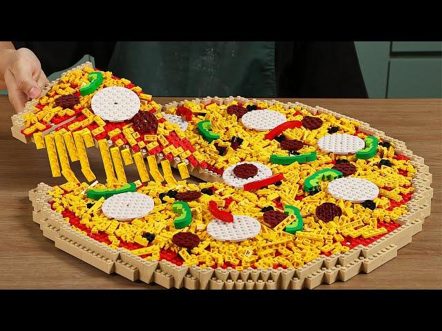 Make the Best Lego GIANT Pizza IRL | LEGO Cooking ASMR