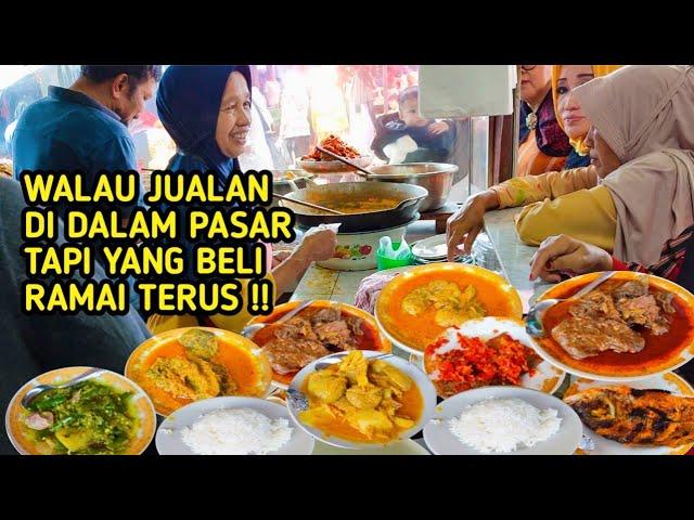 RAMAI DISERBU !! KEDAI NASI AWAK JUO DI DALAM PASAR TRADISIONAL PAKAN KAMIH, Sumatera Barat