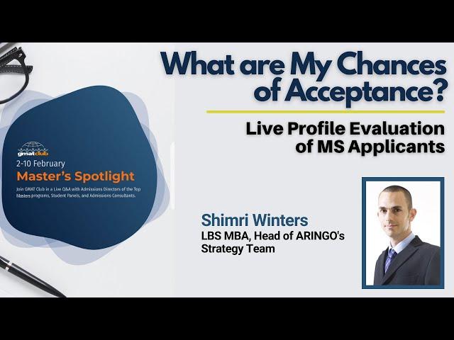 Live Masters Profile Evaluation by ARINGO | Masters Spotlight Fair 2021