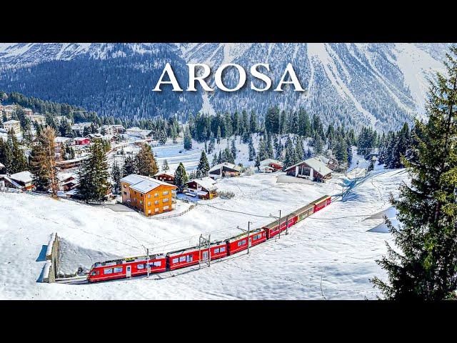 Arosa is a breathtaking winter resort in the Swiss Alps  Switzerland 4K