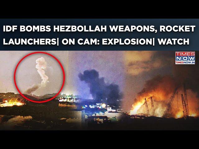 IDF Bombs Hezbollah Weapons, Rocket Launchers In Lebanon| Largest Attack Since Ceasefire? Watch