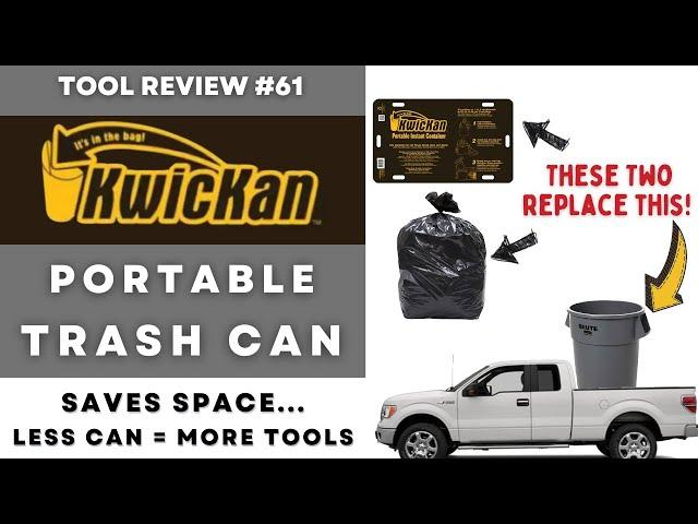 KwicKan Space Saving Portable Trash Can  / Take More Tools... Not a Trash Can #tools #maintenance