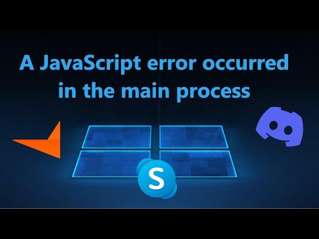 A JavaScript error occurred in the main process - Error correction