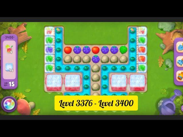 Gardenscapes ( Level 3376 - Level 3400 ) - All Puzzles - Gameplay PART - 191