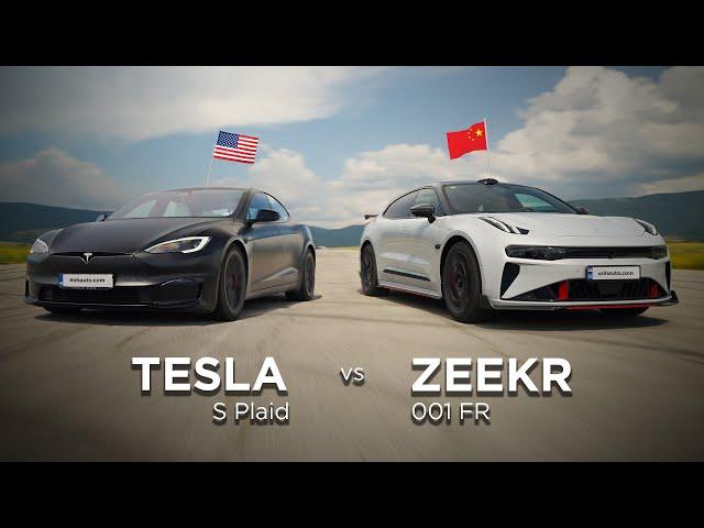 Tesla Model S Plaid  vs Zeekr 001 FR | Are Chinese EVs Getting Faster?