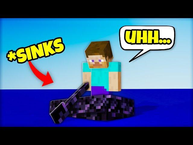 Riding an OBISIDAN BOAT in Minecraft?