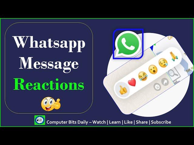 WhatsApp Message Reactions feature | How to React on WhatsApp message |   ️  