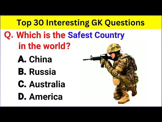 Top 30 Gk Question and Answer | Best Gk Questions and Answers | Gk Quiz in English | GK GS Question