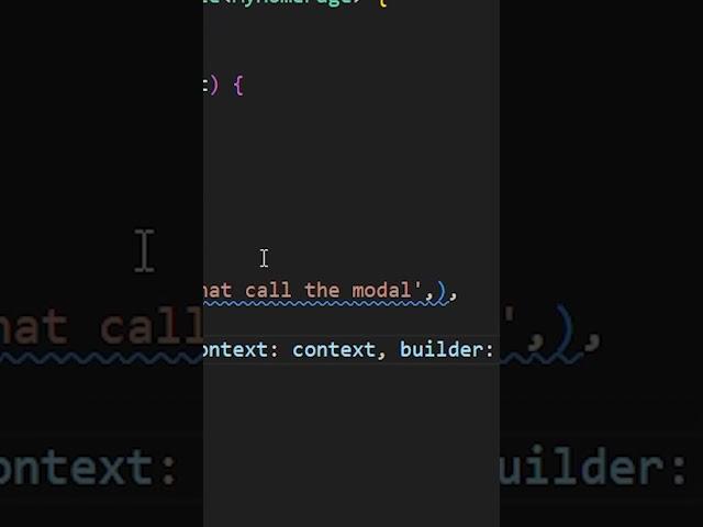 How to show a modal in Flutter?