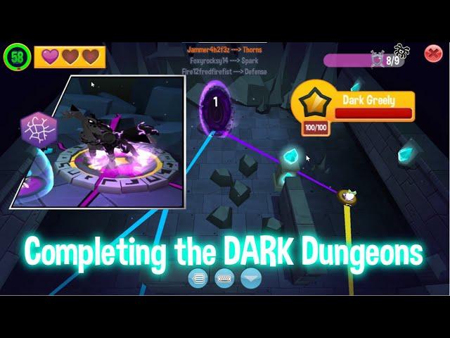 COMPLETING THE DARK GREELY DUNGEONS GAME | Animal Jam October Update