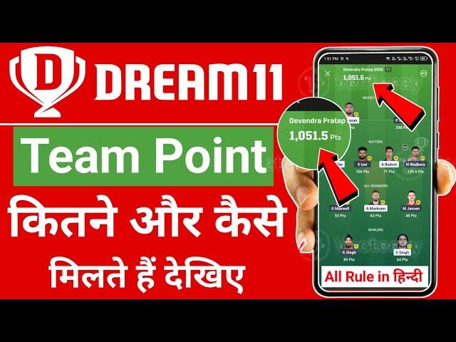 Dream 11 fantasy point Rules in hindi | dream 11 Point kaise milte hai | dream 11 player point rules