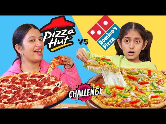 Pizza Hut vs Domino's Pizza Challenge with MyMissAnand | CookWithNisha