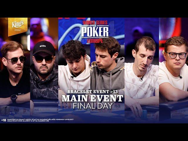  WSOPE 2024: Main Event Final Table | €1.3M for 1st | live from King's Resort 