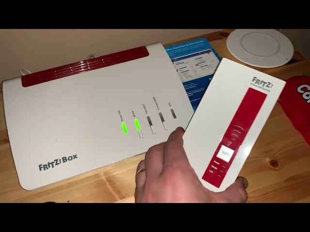 Fritz!Box 7590 mit Fritz!WLAN Repeater 1750E (WLAN Verstärker) über WPS verbinden Anleitung