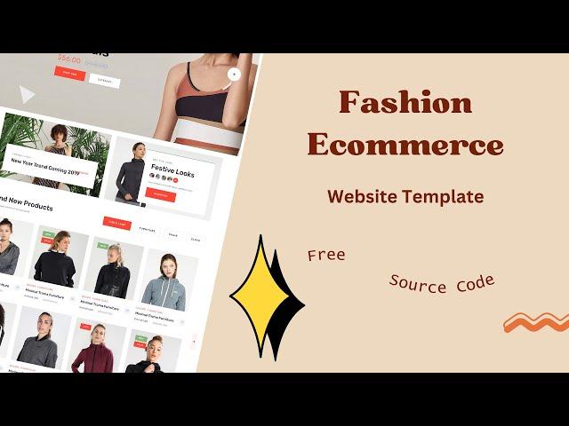 Fashion Ecommerce Website Template -With free source Code #freesourcecode #ecommercewebsite