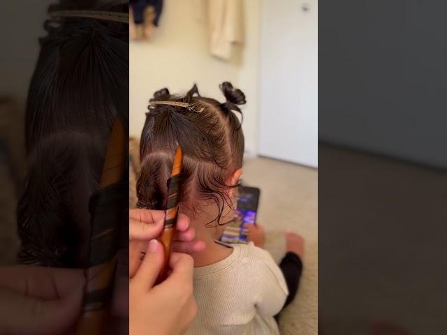 How I Curl Train my Toddler’s Hair