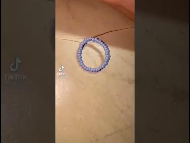 Туториал на красивое колечко ️ #рекомендации #tiktok #бисероплетение