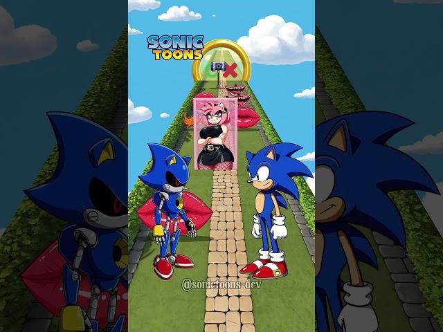 New Kiss Run! Sonic vs Metal Sonic w Shin Amy Rose Epic Funny Challenge! #sonic #sonicthehedgehog