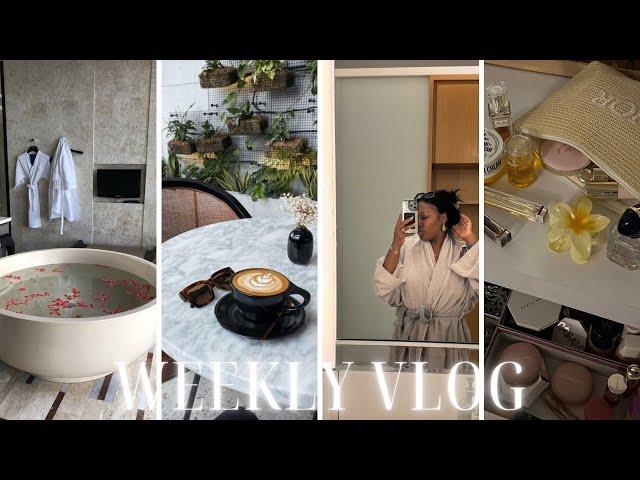 Weekly Vlog - luxurious spa date , new fall coffee drink Greek salad recipe and more