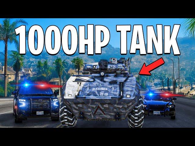 I Became A Getaway Driver In A 1000HP Tank on GTA 5 RP