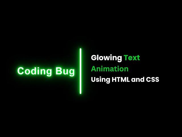 CSS Glowing Text Animation | CSS3 Glowing Text Effects