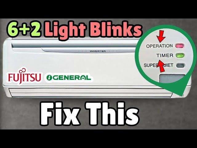 How to Fix Fujitsu Mini Split AC Operation & Timer Blinks (6+2 Combo)