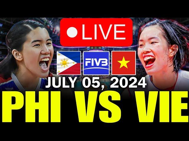 PHILIPPINES VS. VIETNAM LIVE NOW - JULY 05, 2024 | FIVB CHALLENGER CUP 2024  #fivblive