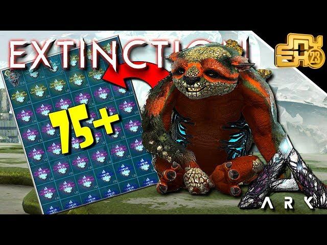 ARK EXTINCTION: OPENING 75+ GACHA CRYTALS ON OFFICIAL! (HOW TO USE GACHAS)