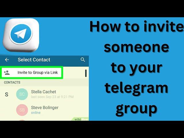 How to invite someone to your telegram group