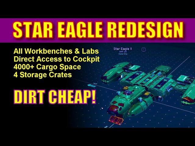 Starfield #36 - Star Eagle MAKEOVER: All Workbenches & Labs, 4000+ Cargo Space, 4 Storage Crates